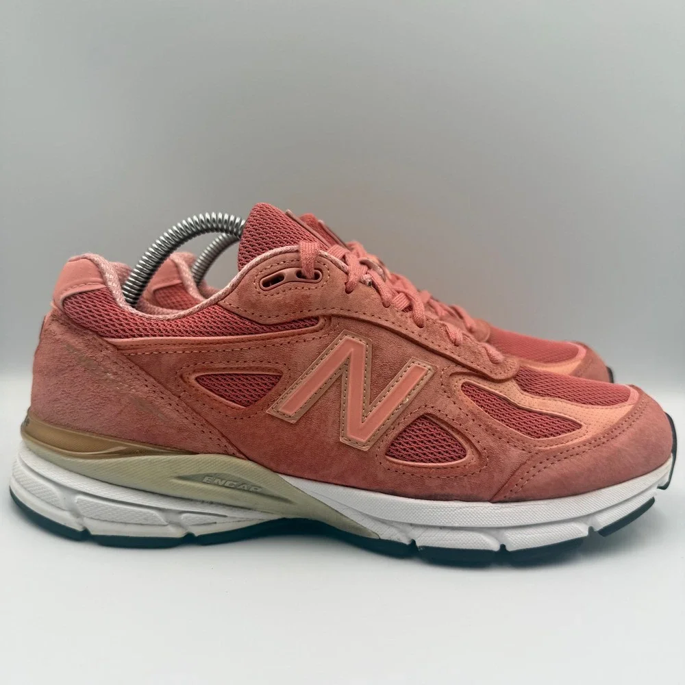 New Balance 990v4 Mens Size 9 Running Shoes Made in USA Sunrise M990SR4 Pink
